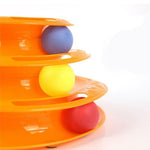 Bunter Kätzchen-Spielturm mit 3 Ebenen für interaktiven Spaß