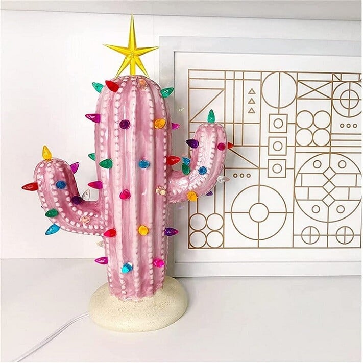 Lichtspiel | Vintage Weihnachtskaktus mit Glanz