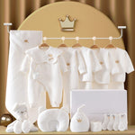 Hochwertiges Baby-Basisset | Elegante Geschenkkiste für Neugeborene | 100% Bio-Baumwolle | Mit Decke, Kleidung & Zubehör | Allergikerfreundlich