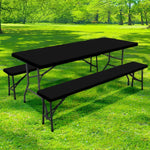 Wetterfeste Picknicktischdecke mit Sitzbankabdeckungen
