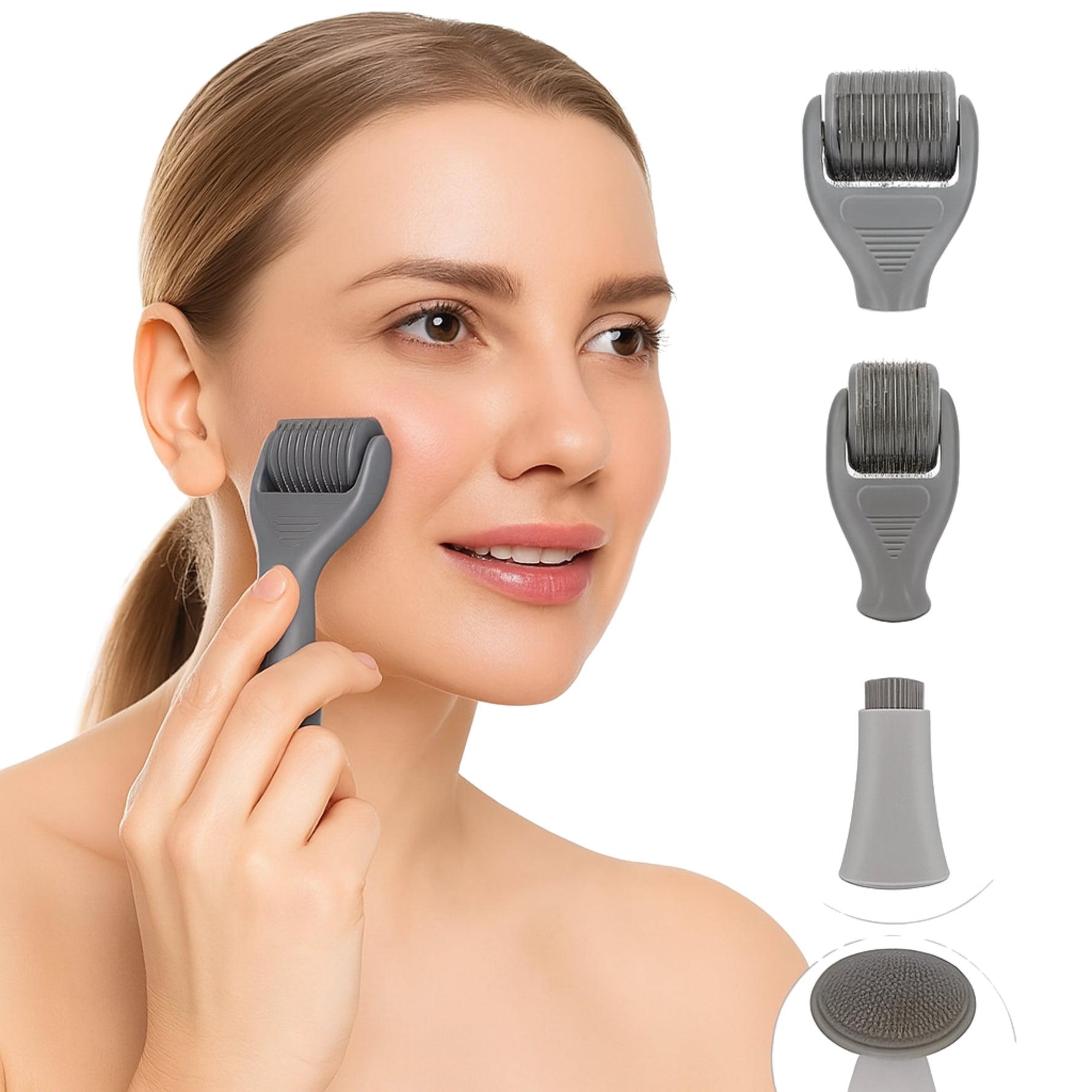 Mikronadel-Roller Set für Hautpflege – Anti-Aging mit Titan-Nadeln