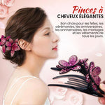 Elegante Doppelte Blüten-Haarnadel | GlamourClip