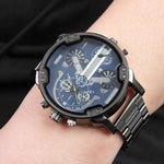 Elegante Quarzchronographuhr aus Edelstahl