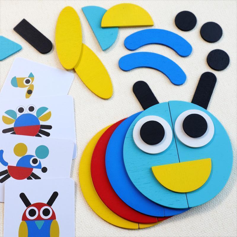 Kreatives Lernpuzzle für Kinder | Holzspielzeug