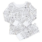 Selbstgestaltbarer Kinderpyjama zum Ausmalen