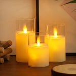 Flammenlose 3D Lichtkerzen im Set | LuminaGlow