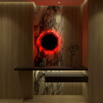 Elegant 3D Mirror with Color-Changing Lighting