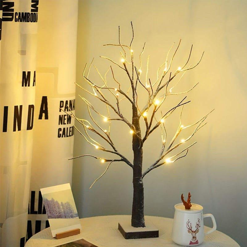 Lichtzauberbaum mit Roten Vögeln – Flexibler LED Dekorationsbaum
