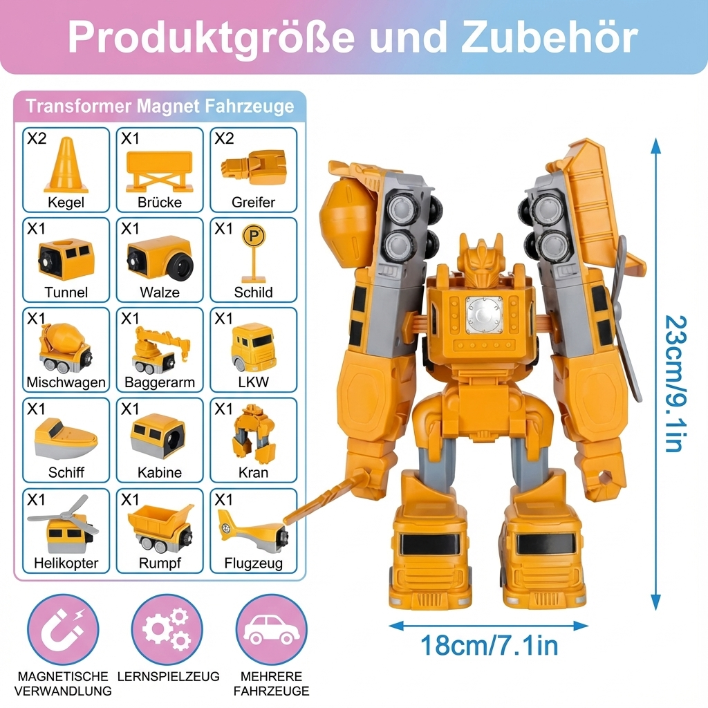 Magnetische Fahrzeuge mit Transformationsfunktion
