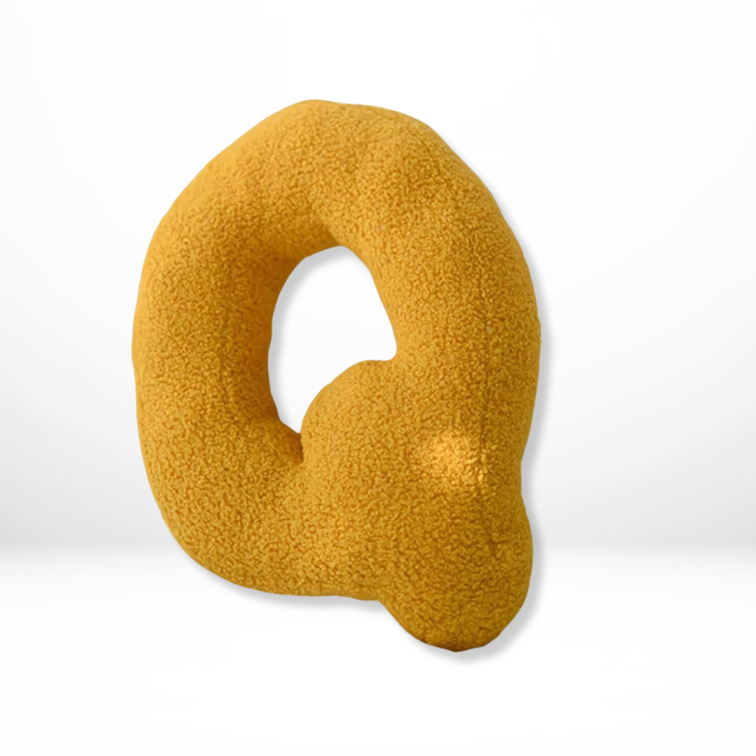 Elegant Velvet Decor Cushion with Letters – Available A to Z