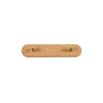NaturaLine | Eleganter Holz-Wandgarderobenhaken mit Messinghaken
