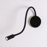 Verstellbare Wandlampe im Zylinderdesign aus Silikon und Metall – LED in Schwarz/Weiß