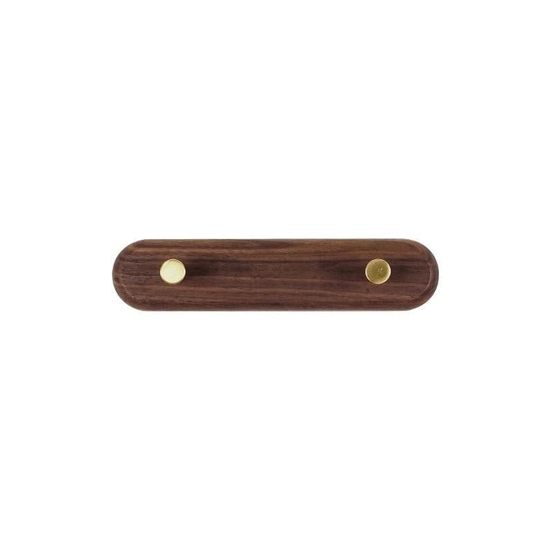 NaturaLine | Eleganter Holz-Wandgarderobenhaken mit Messinghaken