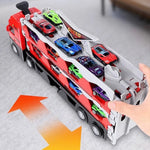 Rennstrecke für Lastwagen – 2-in-1 Ausklappbares Spielset