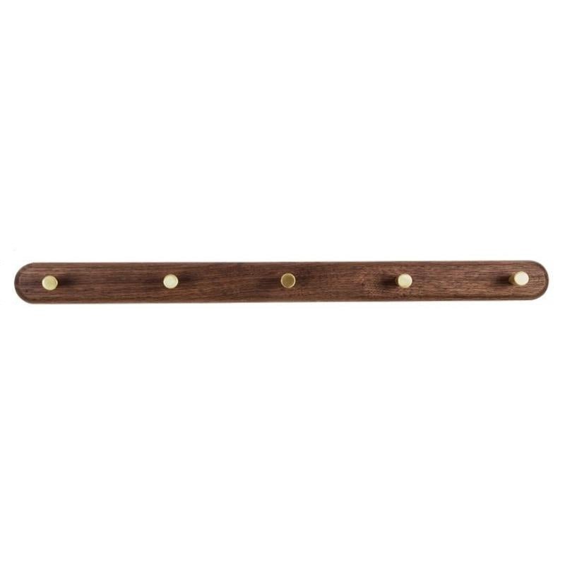 NaturaLine | Eleganter Holz-Wandgarderobenhaken mit Messinghaken