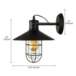 Elegante Wandleuchte aus Glas im Industrie-Stil – Schwarz/Rost