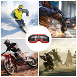 Vintage Motorradschutzbrille mit wechselbaren Gläsern und Komfortpolsterung