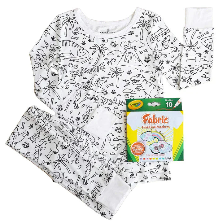 Selbstgestaltbarer Kinderpyjama zum Ausmalen