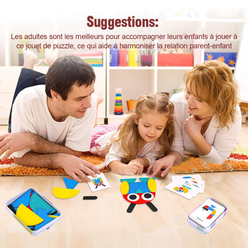 Kreatives Lernpuzzle für Kinder | Holzspielzeug