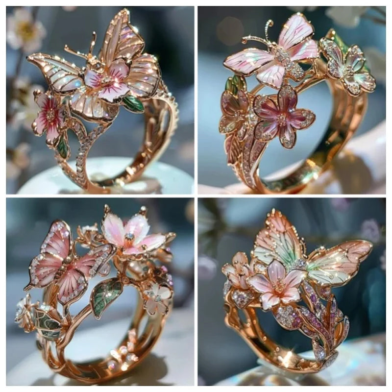 Ring mit Schmetterlingsblüte