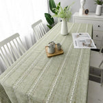 Stilvolle Tischdecke aus Baumwolle und Leinen