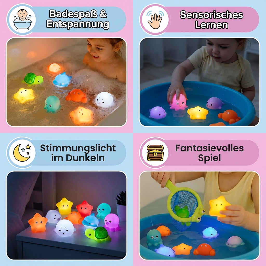 Bunte Schwimmende Tierfiguren für das Bad