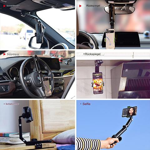 Flexibler Auto-Telefonhalter mit 360° Drehfunktion
