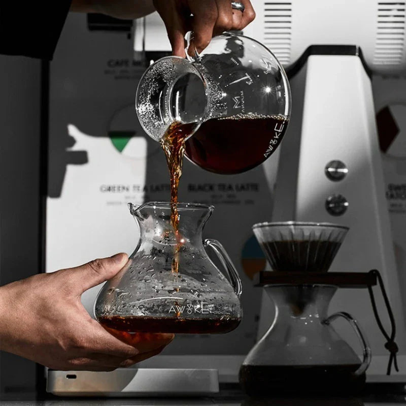 Eleganter 450ml Kaffeebereiter aus hitzebeständigem Glas