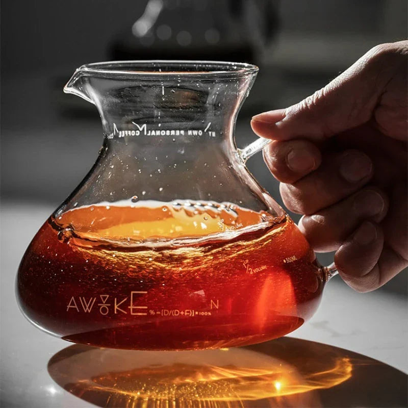 15 oz Kaffeekaraffe aus Glas mit Filter, hitzebeständig