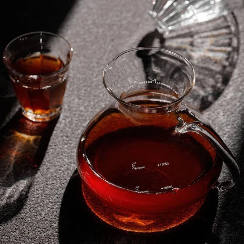 Eleganter 450ml Kaffeebereiter aus hitzebeständigem Glas