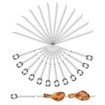 Premium Grillspieß Set mit Pinsel – 15 Teile für BBQ-Fans