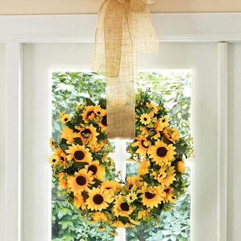 16'' Eleganter Künstlicher Sonnenblumenkranz Auroraflare