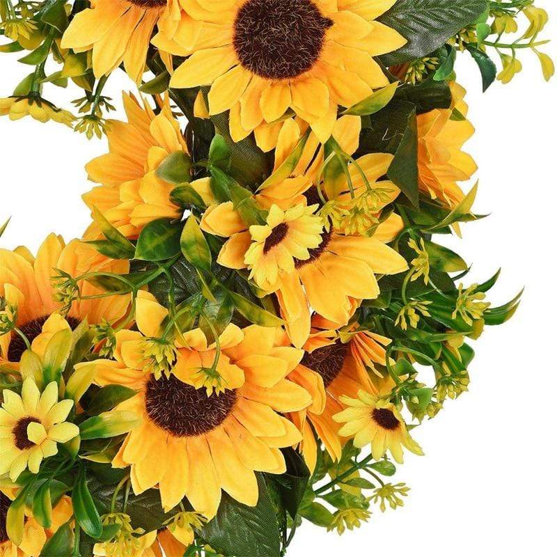 16'' Eleganter Künstlicher Sonnenblumenkranz Auroraflare