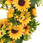 Künstlicher Sonnenblumenkranz in Gold – 40 cm