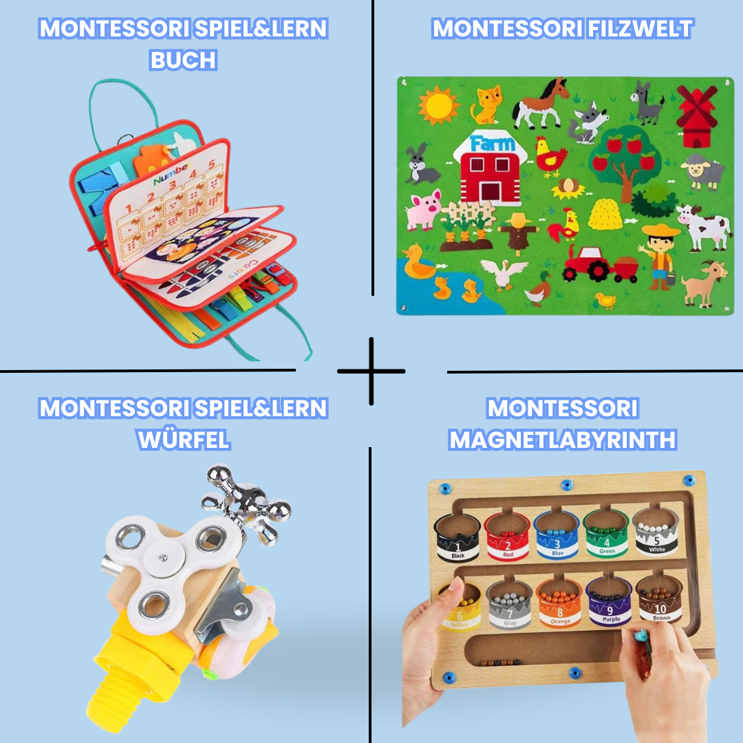 4-in-1 Lern- und Spielset nach Montessori-Prinzipien