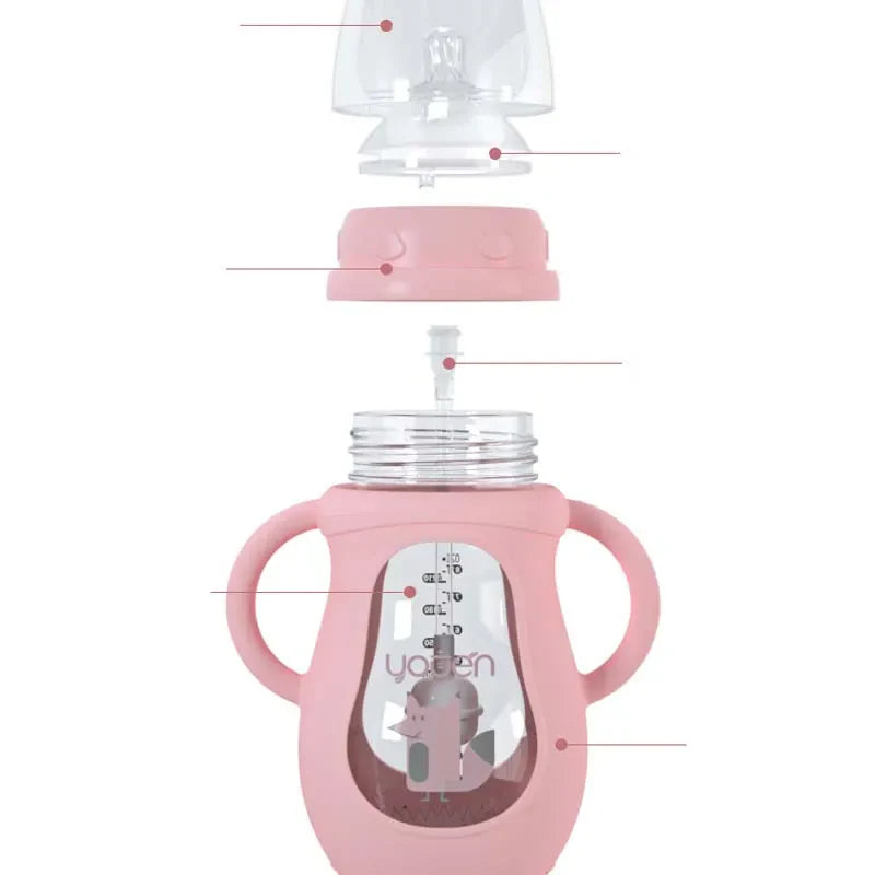 Trinkflasche für Babys aus Silikon – mit weichem Sauger und Tierdesign