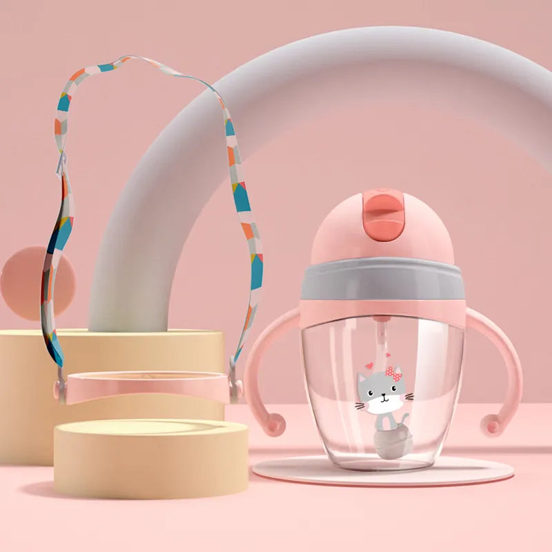 Sippy Cup mit Katzenmotiv – Kinder Trinkbecher mit Griff
