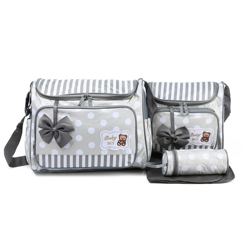 Wickeltasche für Babys in Blau mit Wickelauflage und Flaschenhalter