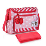 Wickeltasche für Babys in Blau mit Wickelauflage und Flaschenhalter