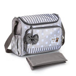 Wickeltasche für Babys in Blau mit Wickelauflage und Flaschenhalter
