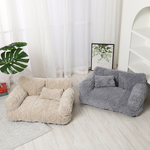Gemütliches Haustier-Sofa mit Erhöhung und Kissen – 4 Farben