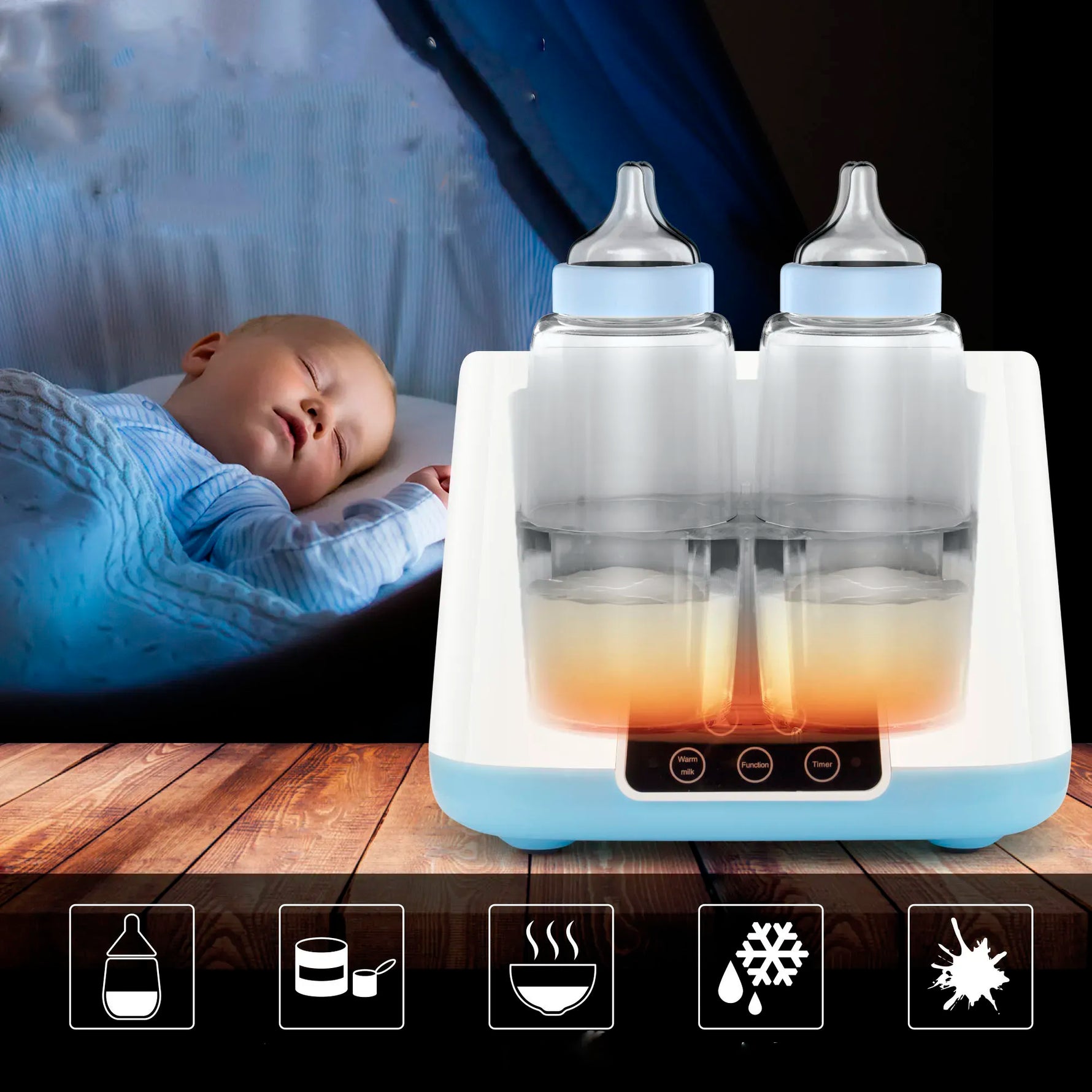 Flaschenwärmer und Sterilisator für Babys – Multifunktionseinsatz