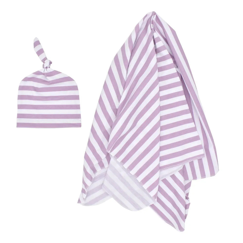 Set aus Wickeltuch und Mütze – Sanftes Pucktuch für Neugeborene