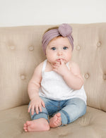Knotenmuster Haarband für Mädchen – Weiches Baby Turban Stirnband