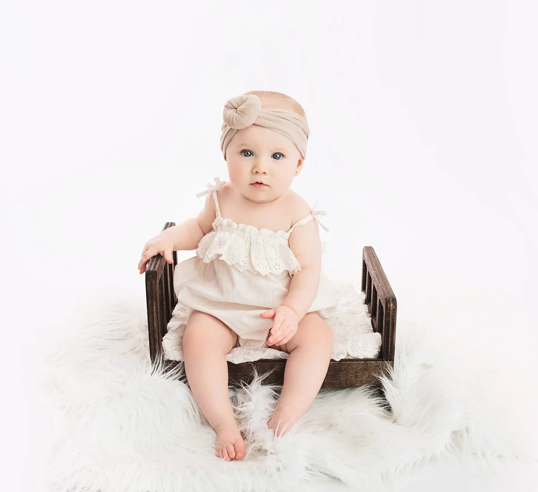 Knotenmuster Haarband für Mädchen – Weiches Baby Turban Stirnband