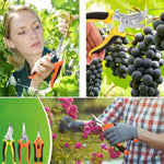 GartenProfi 3-Piece Scissor Set | High-Quality Stainless Steel Tools | Ergonomic, Non-Slip Handle