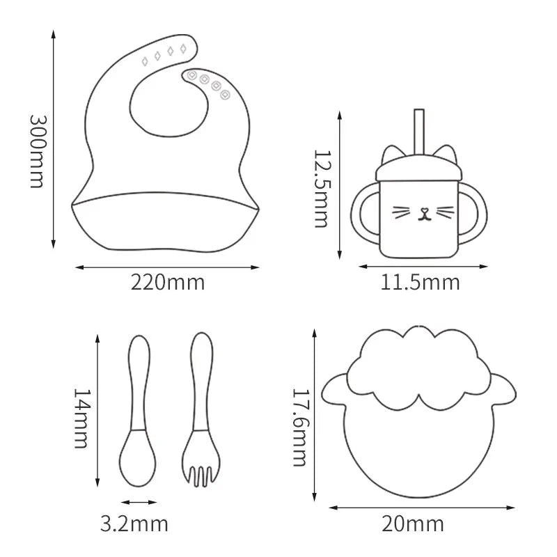 Silikon-Set für Babygeschirr