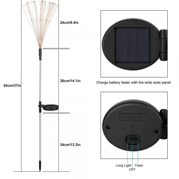 4er Set Solarlichter für Garten – Wetterfeste LED Deko mit Solarbetrieb