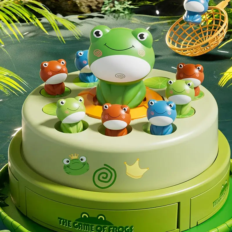Kinderspiel mit Frosch-Thema – Musik und Fangspielspaß