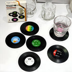Retro Record Coasters – Stylish Table Accents for Music Fans (6 Pieces)